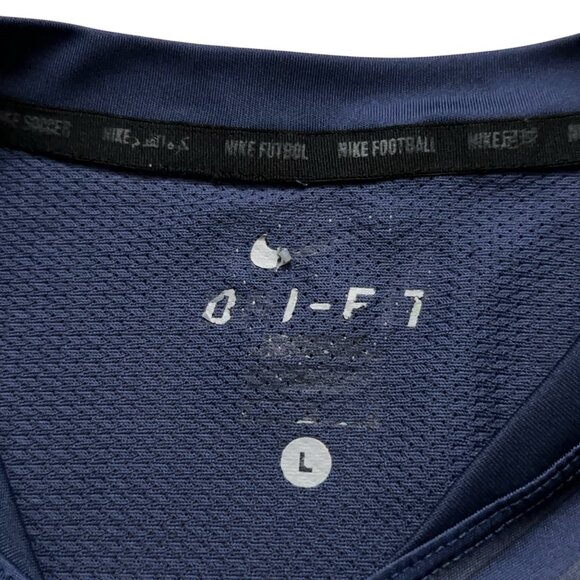 Nike USA Team Prematch Training Soccer Jersey Mens Size L Short Sleeve Blue - Picture 5 of 7